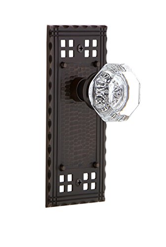 Image of Nostalgic Warehouse Craftsman Plate Single Dummy Waldorf Door Knob in Timeless Bronze