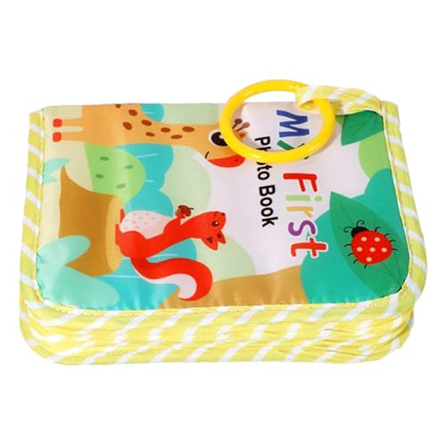 Primer álbum de fotos del bebé | Primer álbum de fotos para bebé | Recuerdo de tela para guardar recuerdos con espejo, para padres, familia, niños, revelación de género, captura recuerdos