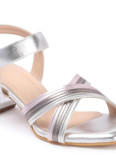 Image of Carlton London Women Stylish Fashion Embellished Sandals for Outdoor, Party, Wedding and Holidays with Block Heels