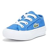 Dessus en toile synthétique Lacoste Mixte bébé Backcourt Sneaker Basket, Bleu/Blanc, 7 Infant