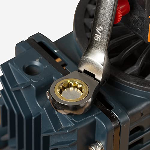 Yiyeie 9Pcs Flex-Head Ratcheting Combination Wrench Set, Sae 5/16-3/4 In, Nickel Plating, 72-Tooth Ratchet Box End And Open End, Cr-V Constructed, With Carrying Pouch #TOP1