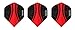 3 Sets of Pentathlon Vizion Swish Standard Dart Flights Plus 1 Set of 3 Aluminum Dart Flight Protectors (Red)