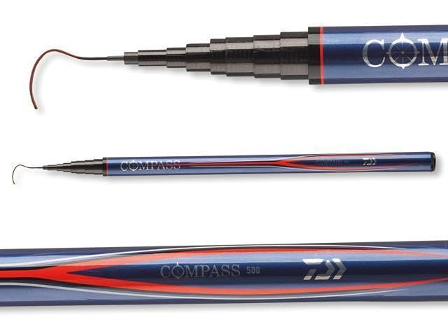 Daiwa Compass Mobile Telepole Stipprute 3m / 4m / 5m / 6m kompakt Stippangel (6,00m)