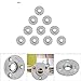 10Pcs Alloy/Cast Iron 3 Holes 65mm DN15 Transverse Type Flange Pipe Base Hardware Tool Galvanized Industrial Thread Floor(Aluminum alloy)