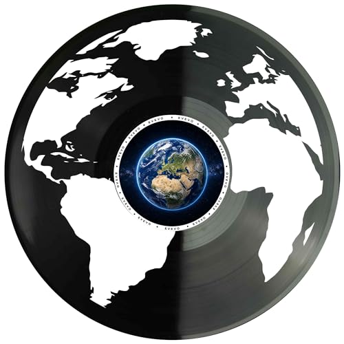 Carte du monde murale en vinyle EVEVO D0047 pour créer un coin voyage