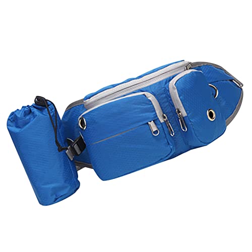 Bolsa Prática para Passeio de Cachorro, Bolsa para Garrafa de água para Esportes Ao Ar Livre, Material de Malha de Nylon (Azul)