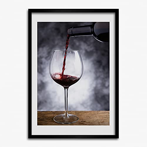 Cadre photo 50x70 cm MDF vin rouge Tulup pour affiche et peinture moderne