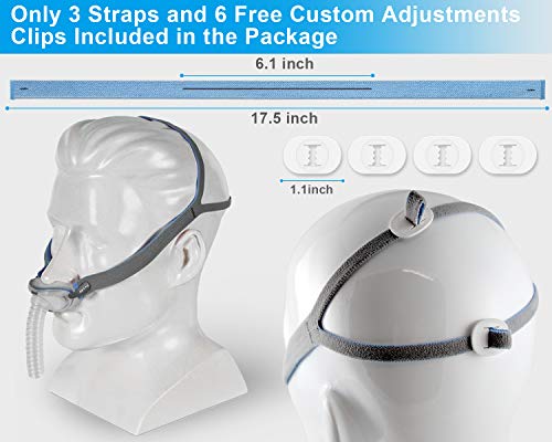 Replacement Headgear Compatible With Resmed Airfit P10 Nasal Pillow Mask Straps Included 3 Super Elastic Straps And 6 Adjustment Clips(3 Pack) #TOP5