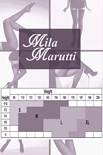 Image of Mila Marutti Thigh High Stockings for Women | Garter Belt Stockings Semi Opaque 40D | Colored Suspender Stockings Pantyhose