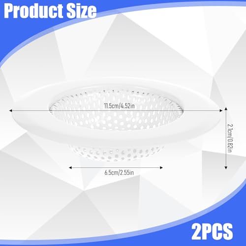 Coladores para fregadero de acero inoxidable 2 piezas blanco miniatura 2