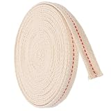 Cabilock Mecha De Algodón para Lámpara De Aceite 1,5 Cm Ancho, Mecha De Queroseno Plana, Accesorio De Repuesto para Lámparas Vintage, Uso Hogar y Velas Artesanales, Paquete 1 Unidad