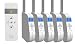 Produktbild WIR elektronik, eWickler Comfort 5 Fenster Funk-Set, eW940-F-M, 5x Gurtwickler + 1x Fernbedienung FB-9, für 15mm Gurtband, Aufputz, bis 45Kg, Fahrtzeiten einstellbar (5 Fenster)