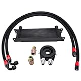 Aktivkohlfilter Klima Universal 10 Reihen Ölkühler Kit + Ölfilter Sandwich Adapter + Nylon...