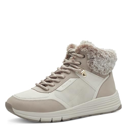 Botte tendance Femme Tamaris 1-26251-43 en cuir noir de mi-saison
