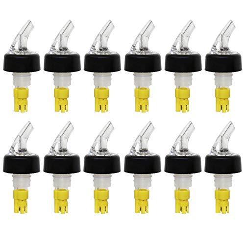 BarConic® Measured Liquor Pourers - YELLOW - 1.5 OUNCE -PACK OF 12