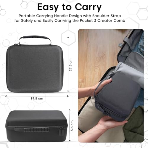 Image of ADOFYS Carrying Case for DJI OSMO Action 3 /Action 4 /5Pro Camera, Hard Shell Bag Storage Bag with Shoulder Strap Travel Case for DJI OSMO Action 3 /4 /5pro Camera(Only Carrying Case)