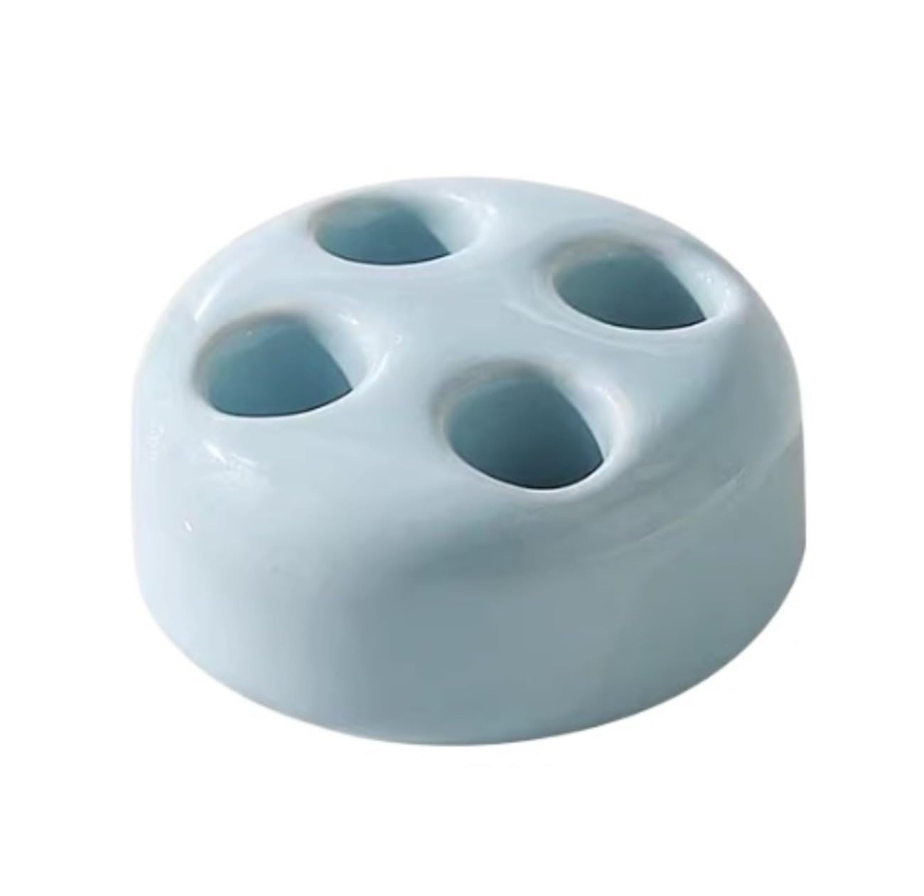 Bathroom Holder Ceramics Toothbrush Holder For Bathroom Vanity Countertops Office Pen Toothbrush Accessories(Blue)