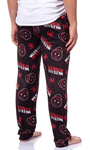 Marvel Spiderman Miles Morales Pajamas Men's Allover Pattern Adult Sleep Bottoms Pajama Pants4