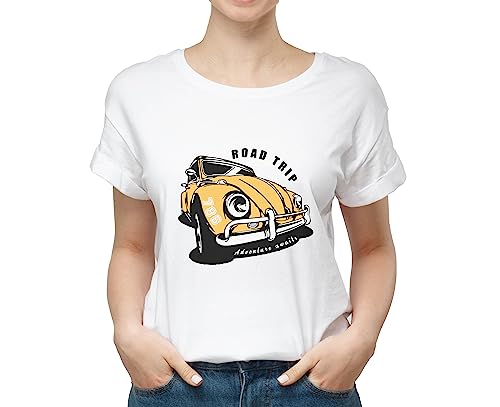 Image of Road Trip CAR 100% Cotton Round Neck Graphic Printed T Shirt for Men Women,Travel t Shirt,Adventure t Shirt