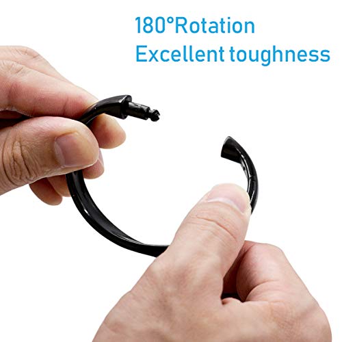 Qulable 12 Packs Circular Shower Curtain Rings, Plastic Curtain O Rings Hooks for Bathroom, Glide Easily on Bathroom Shower Rod - Thumbnail 5