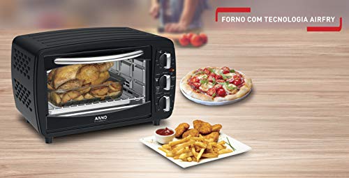 Forno Elétrico Arno Airfry 5 em 1 FOR2, Preto, 20L