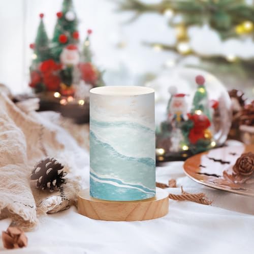 Image of Flickering Flameless Candles, Bohemian Beach LED Candles with Remote Timer, Set of 2 Battery Operated Candle for Valentine Wedding Birthday