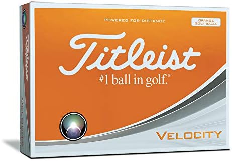 Titleist Velocity Golf Balls, Orange, Prior Generation (One Dozen)