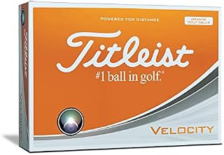 Titleist Velocity Golf Balls, Orange, Prior Generation (One Dozen)