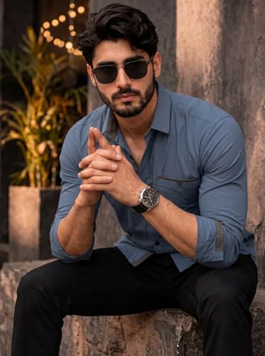 Image of Amazon Brand - INKAST Cotton Shirt for Men | Regular Fit Full Sleeve Casual Shirt | Stylish Formal Office Wear Shirts for Men | Soft Comfortable Breathable Cotton Fabric | Fashionable Office Wear