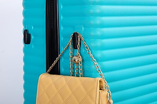 3-Piece Lightweight Luggage Set for Stress-Free Travel, Durable ABS with 360° Spinner Wheels, Turquoise4