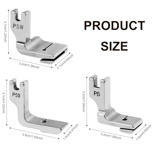 3 piezas de pies prensatelas para máquina de coser miniatura 2