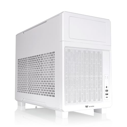 Image of Thermaltake TR200; Micro Chassis; 1x120mm PWM Fan Included; mATX /mITX Support; 360mm Radiator Support; 365mm GPU Clearance; 175mm Air Cooler Clearance; 5.25 inch Bay Support; Snow; CA-11L-00S6NN-00