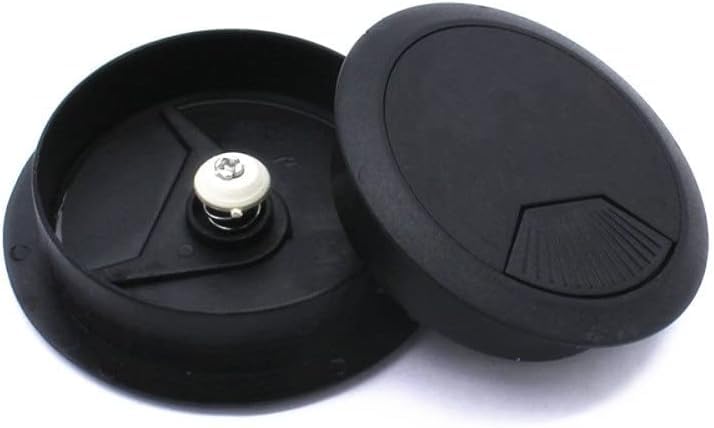 Desk Cable Grommets,8pcs,Table Cabinet Round Wire Organizer,Plastic,60mm,