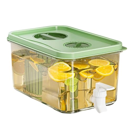 Dispensador de bebidas para refrigerador - Depósito de agua de 2,8 l con, jarra de bebidas para refrigerador con grifo, contenedor de almacenamiento de jugos a prueba de fugas para uso de oficina |