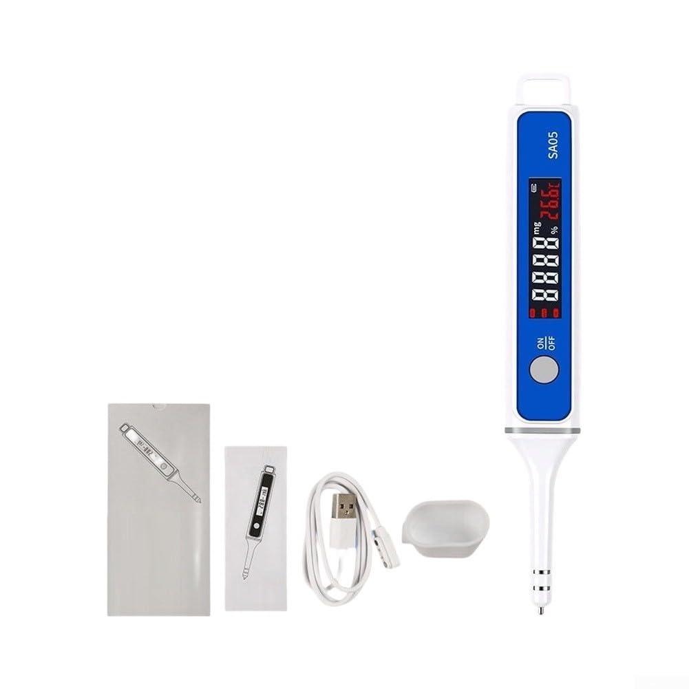 Medidor digital de Salinity 0-26% de alta temperatura (SA55) | Mediciones de sal 0-26%, calcula el sonido, pantalla LCD grande, interruptor de un botón, prueba de pan de alimentos