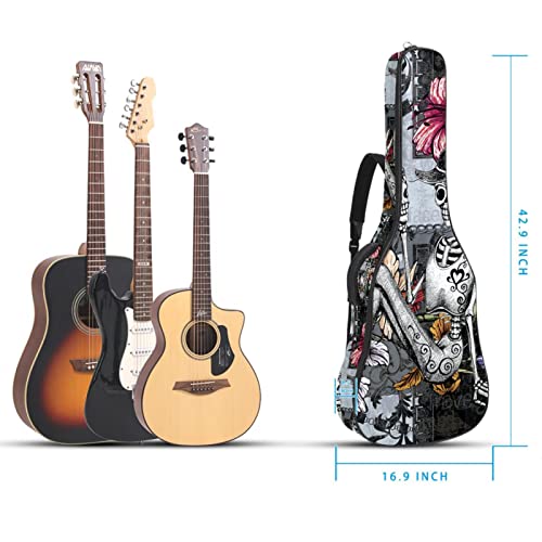 Housse imperméable pour guitare acoustique avec double bandoulière et poche Motif feuilles d’écureuil Violet… - Les Beatles, Paul McCartney, John Lennon, RIngo Starr, George Harrison Housse imperméable pour guitare acoustique avec double bandoulière et poche Motif feuilles d'écureuil Violet… – Image 6