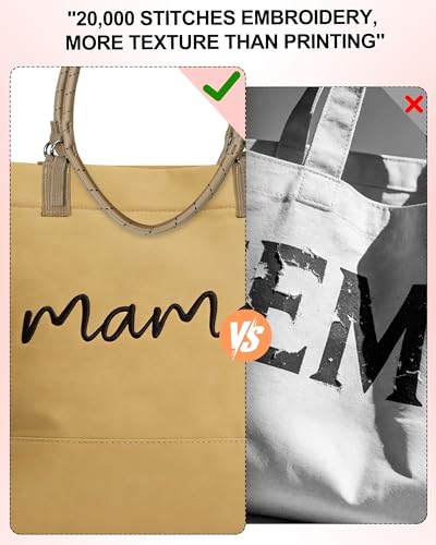 Bolso mama grande con bordado para hospital y viaje miniatura 6