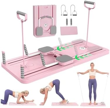 Pilates Aleti – Zamanlayıcılı, Direnç Bantlı Çok Amaçlı Egzersiz Tahtası Telefon Tutacaklı - Görsel 1