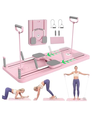 Pilates Aleti – Zamanlayıcılı, Direnç Bantlı Çok Amaçlı Egzersiz Tahtası Telefon Tutacaklı