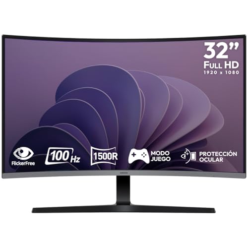 Lista de pantalla samsung 32 - solo los mejores. 48 Samsung Monitor Curvo 32' Essential S3 4ms 100Hz VA Full HD HDMI D-Sub