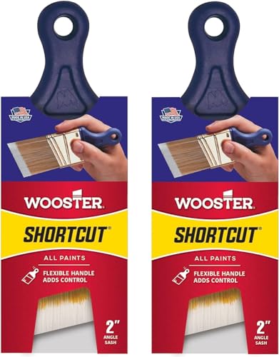 Wooster Brush Q3211-2 Shortcut Angle Sash Paintbrush, 2-Inch, White | Pack of 2