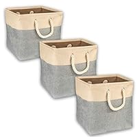 Algopix Similar Product 19 - Collapsible Canvas Storage Bin Baskets