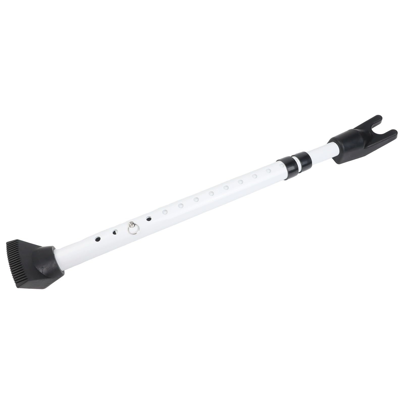 Barre de sécurité réglable pour porte d'entrée lourde en fer 59 125 cm pour portes coulissantes et poignées de sécurité pour maison et bureau Blanc