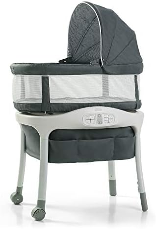 Graco Sense2Snooze Bassinet with Cry Detection Technology | Baby Bassinet Detects and Responds to Baby's Cries to Help Soothe Back to Sleep, Ellison , 19 D x 26 W x 41 H Inch (Pack of 1)