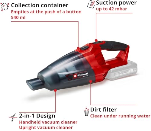 Image of Einhell TE-VC 18 Li-Solo Power X-Change Cordless Handheld Vacuum Cleaner