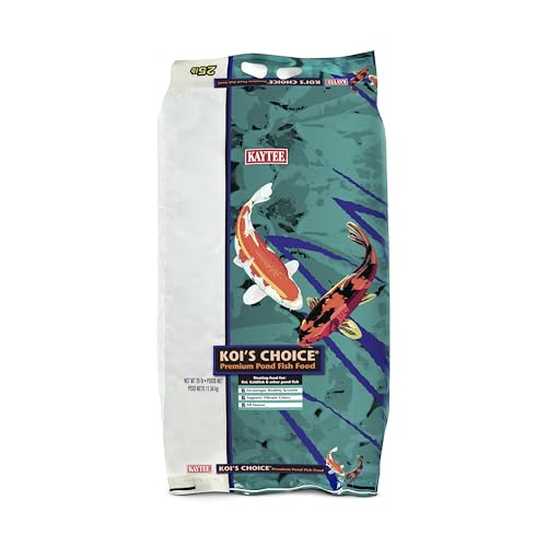 Kaytee Kois Choice Koi Floating Fish Food for Ponds Goldfish and Freshwater Pond Fish Pellets 25 pounds