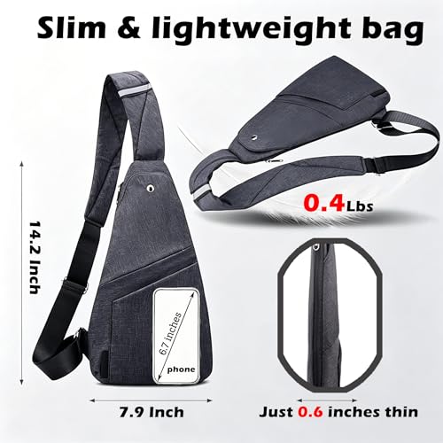 Slim Sling Bag Small Anti Theft