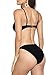 Weinicoco Women's Front Cutout Knot Bikini Sets Two Piece Bathing Suits(20134/Black/S)