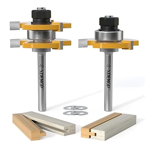 Tongue and Groove Router Bit Set for Woodworking