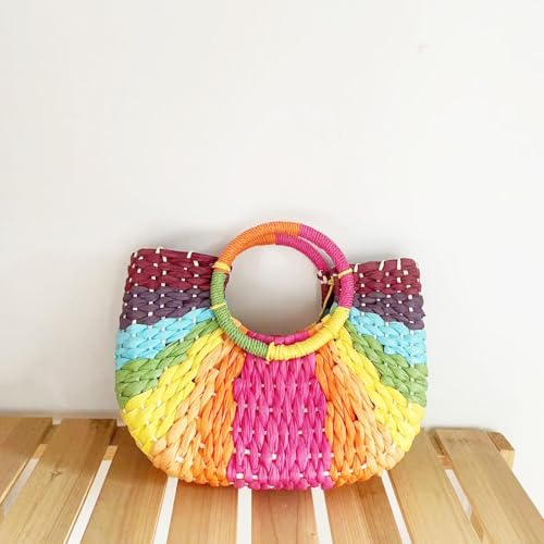 Bolso Tote de playa tejido para mujer miniatura 2
